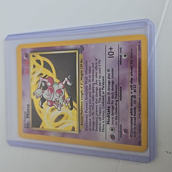 POKEMON~Mr. Mime Holo Rare # 6/64 Jungle - Picture 8 of 11